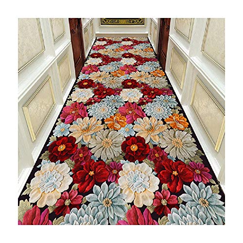 WJS Hogar Sala de Estar Pasillo Pasillo Alfombra Hotel KTV Escaleras Dormitorio de la Oficina Tienda Completa Sofá Personalizado Manta de Mesa de café (Color : B, Tamaño : 100 * 500CM)