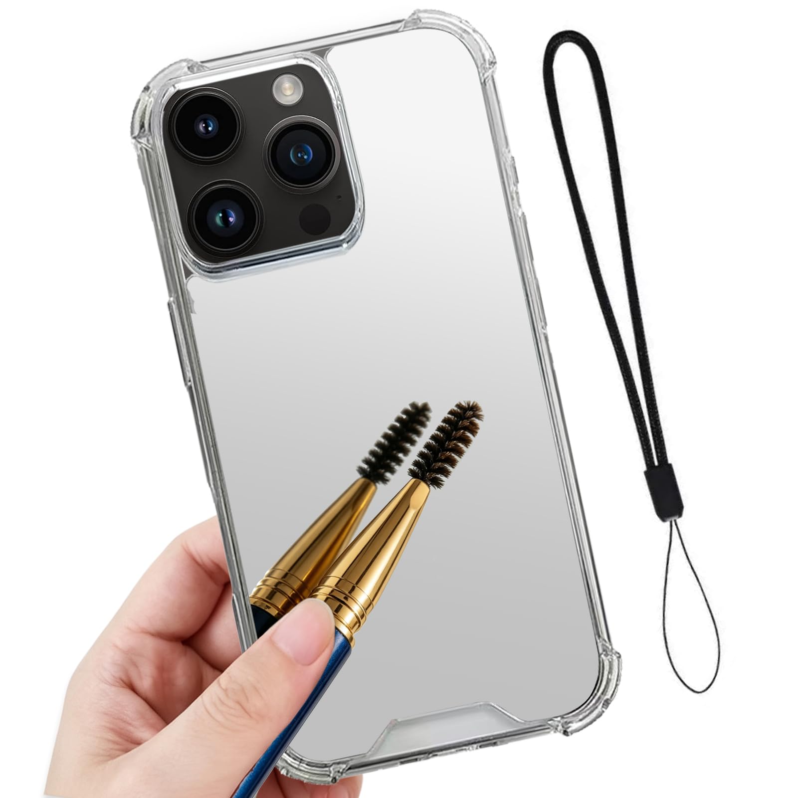 Amazon.co.jp: 適用 iphone 15 pro ケース 鏡付き 【 Xungoujp ミラー