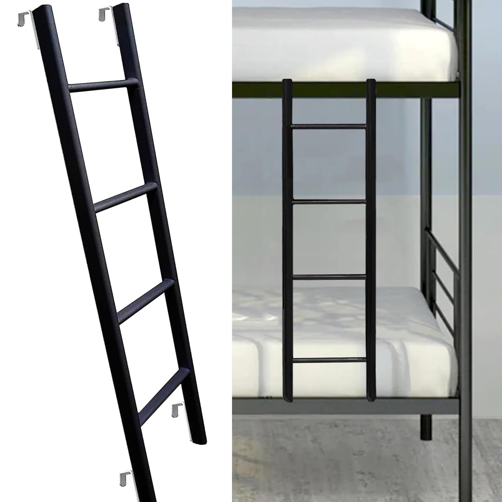 Escalera de litera con Gancho de 4/5 peldaños para Autocaravana | Escalera Universal para literas gemelas Interiores, Ideal para dormitorios, autocaravanas, lofts, escaleras de Rep