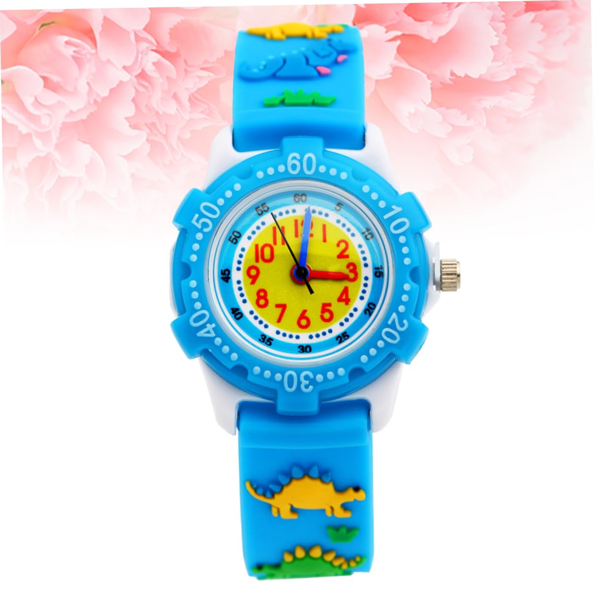 2piezas Reloj De para Niño Niña Reloj De Pulsera De Silicona Diseño Creativo y Divertido para Estudiantes Azul
