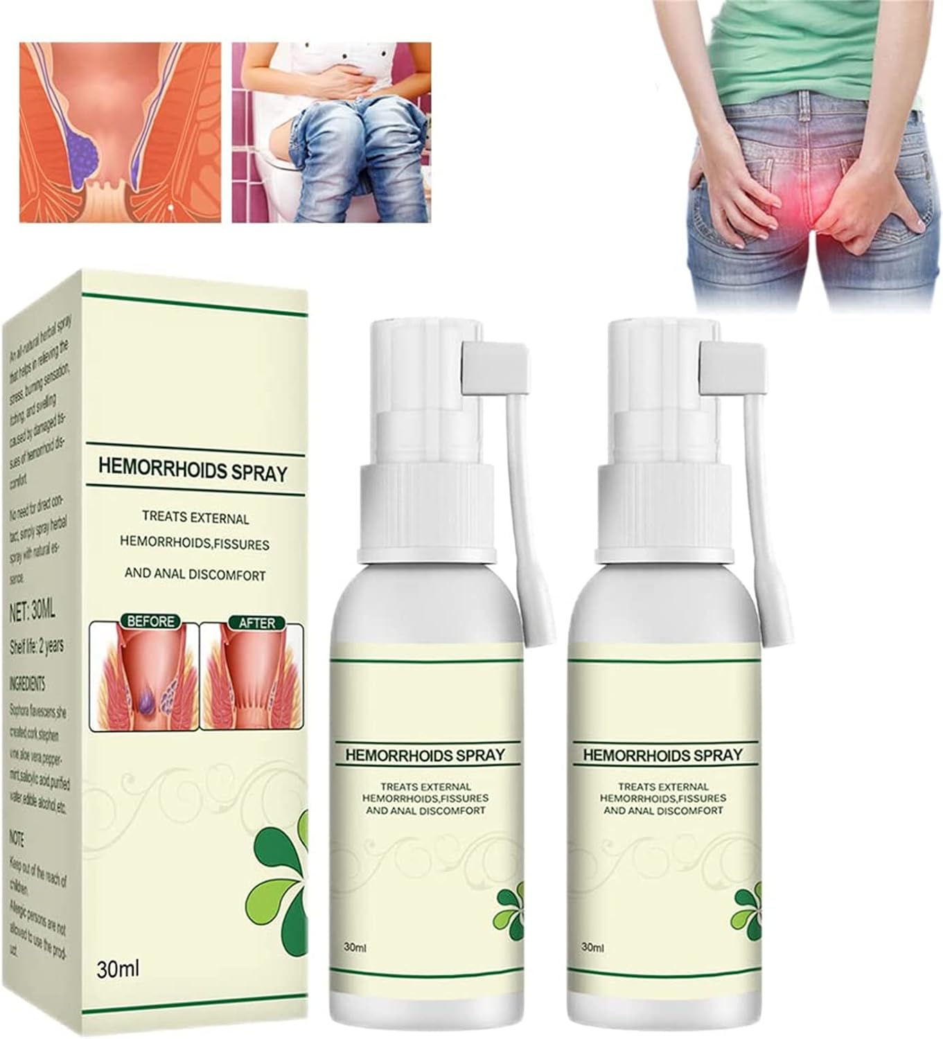 Korean Natural Herbal hemorrhoid Spray,Hemorrhoid Relief Cream,Hemorrhoids Spray Fast Pain Itch