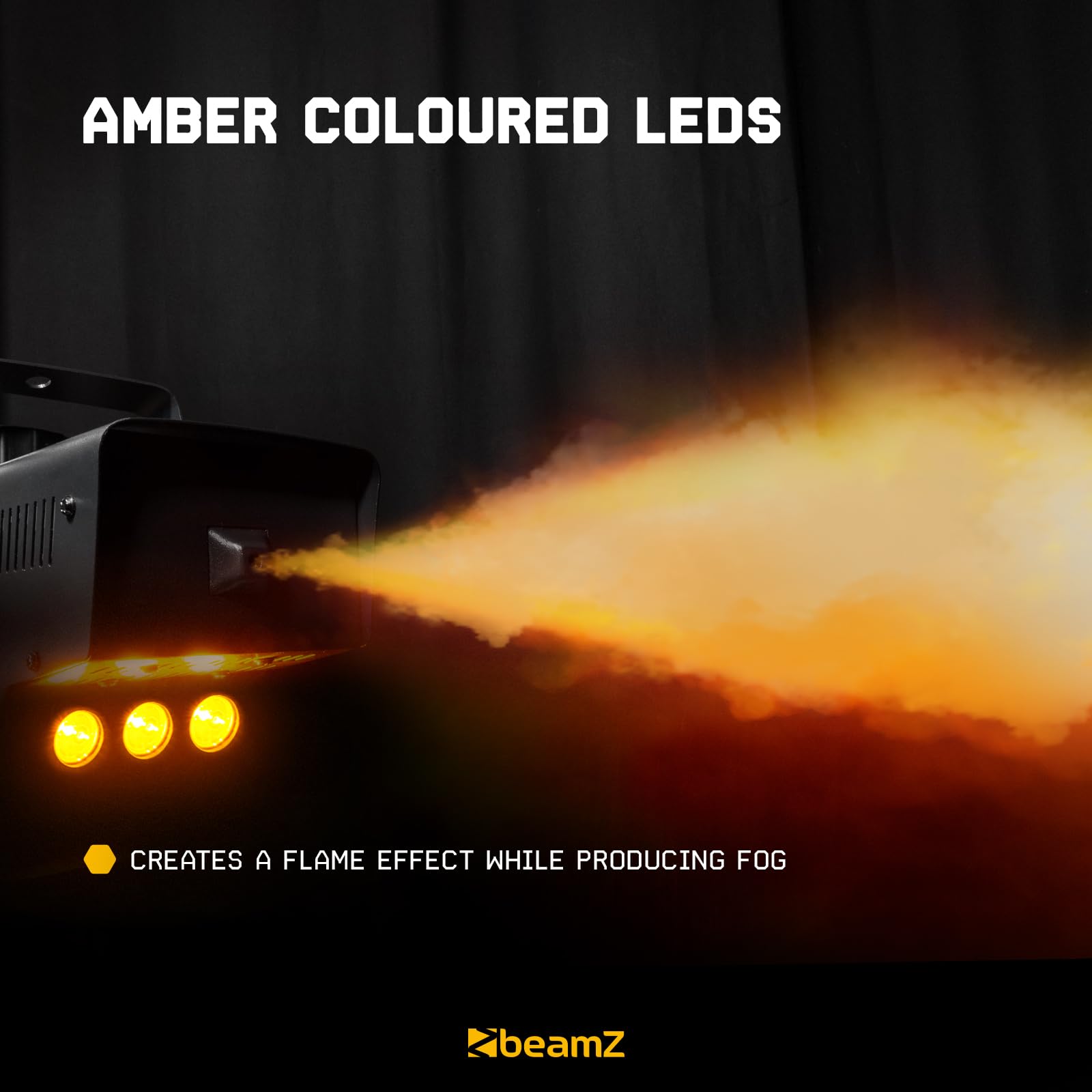 BeamZ RAGE600LED - Máquina de humo con DMX para fiestas y eventos | Máquina de calidad, funcionamiento silencioso y continuo, gran capacidad de niebla, perfecto para conciertos y espectáculos