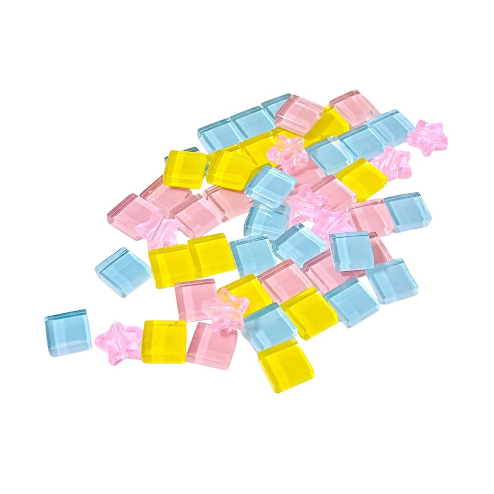 Yhplxyuus Tiles Ceramic Glass Colorful Ceramic Glass Pieces Supplies for Home Decoration Small Tiles