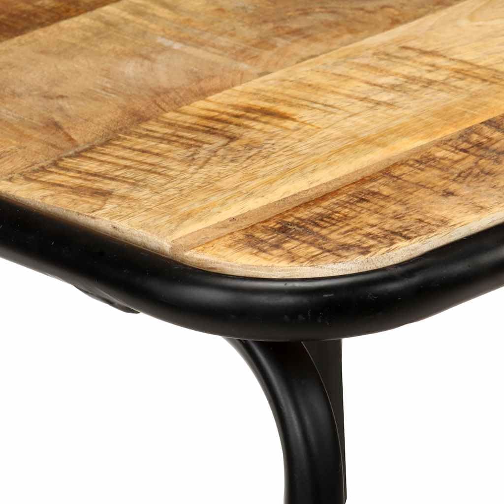vidaXL Bar Stool Set of 2 Natural Wood, Black
