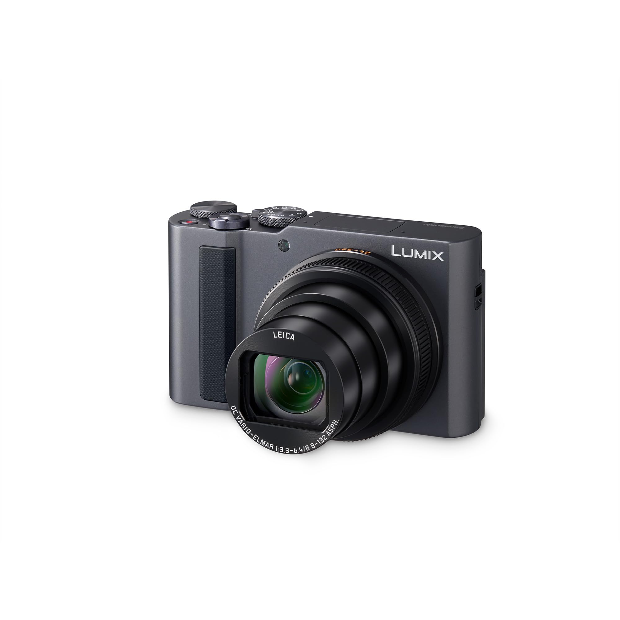 Panasonic LUMIX DC-TZ300E 20,1MP Reisezoom-Kamera, 15x Leica Optisches Zoomobjektiv, 1,0-Typ BSI-Sensor, 4K Video und Foto, 5-Achsen-Stabilisierung, Silber