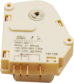 BEHAIVAN 100-120V Refrigerator Defrost Timer High Reliability and Energy Saving 6 Hours Parts Electric Appliance Accessories