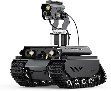 Waveshare Open-Source Off-Road Tracked AI Robot, Compatible with Raspberry Pi 4B, Dual Controllers, Computer Vision, with Pan-Tilt Module, PI4B-4GB NOT Included