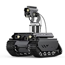 Waveshare Open-Source Off-Road Tracked AI Robot, Compatible with Raspberry Pi 4B, Dual Controllers, Computer Vision, with Pan-Tilt Module, PI4B-4GB NOT Included