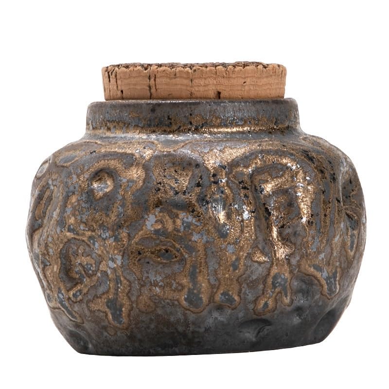 HLTYGWX Słoik cukru gruba puszki na herbatę przenośne małe puste pudełka ceramiczne uszczelnione, odporne na wilgoć Pu'er przechowywanie w domu pojemnik na herbatę