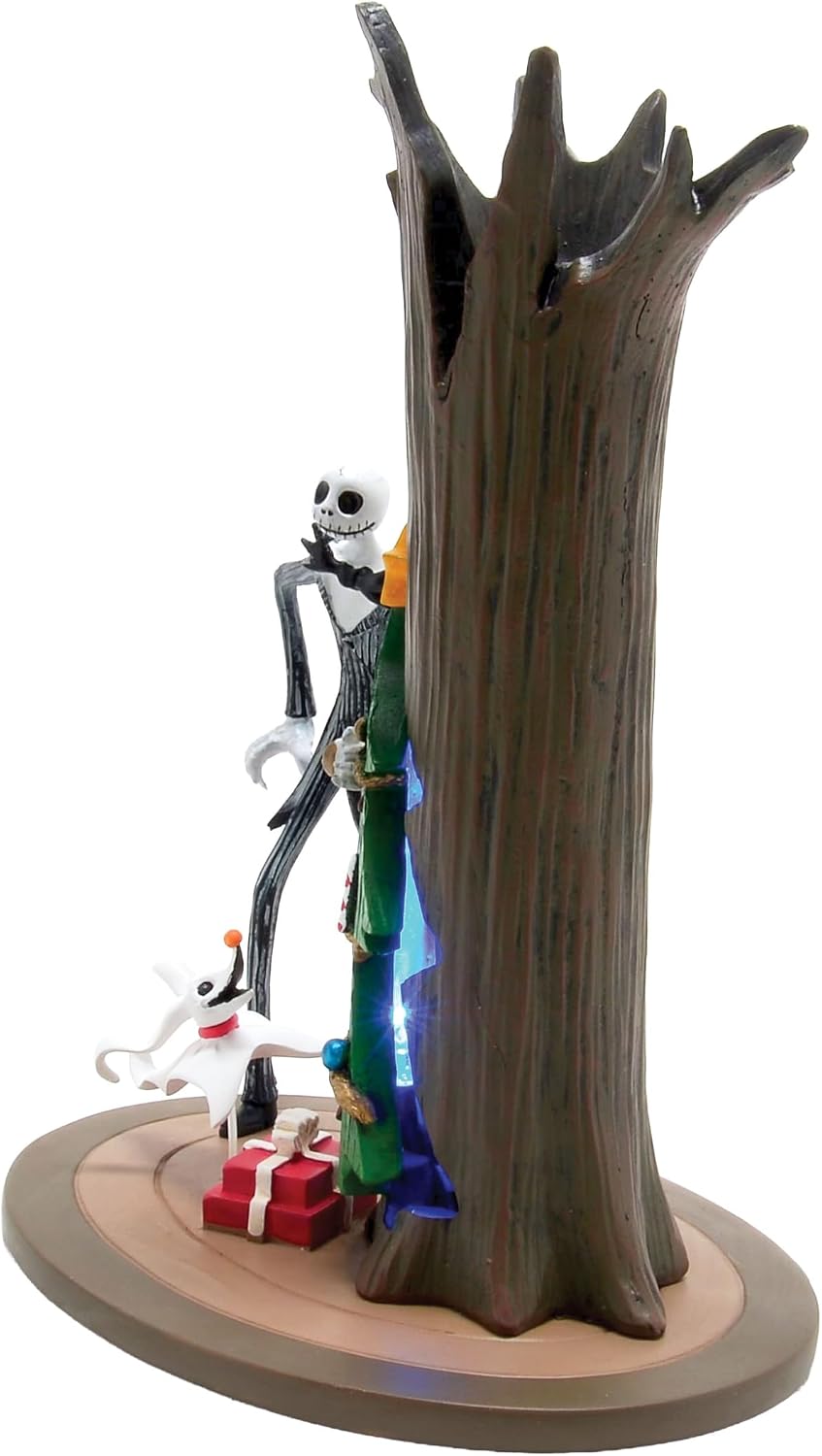 Department 56 Disney The Nightmare Before Christmas Village Accessories Jack Skellington Discovers Christmas Town Lit Figurine, 6.5 Inch, Multicolor image 4