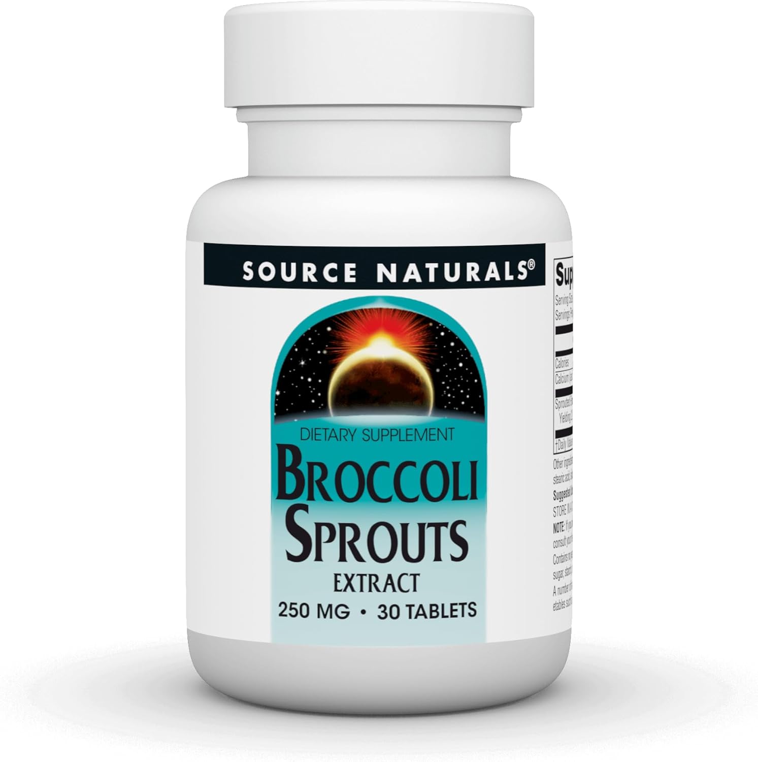 Source Naturals Broccoli Sprouts Extract, Sprouted Broccoli Extract Blend, 250 mg – 30 Tablets