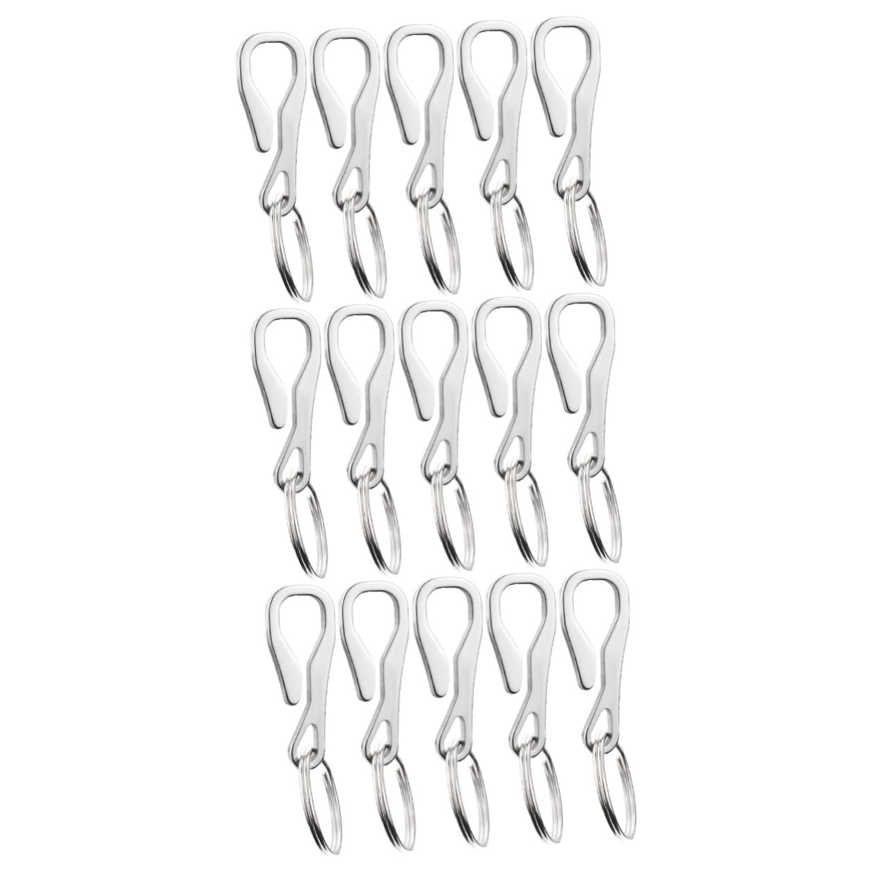 BESPORTBLE Portachiavi Moschettone Chiave Moschettone per Chiavi Fibbie Esterne in Argento Gancio per Auto Ganci per Auto Clip per Chiavi Silver Acciaio Inossidabile