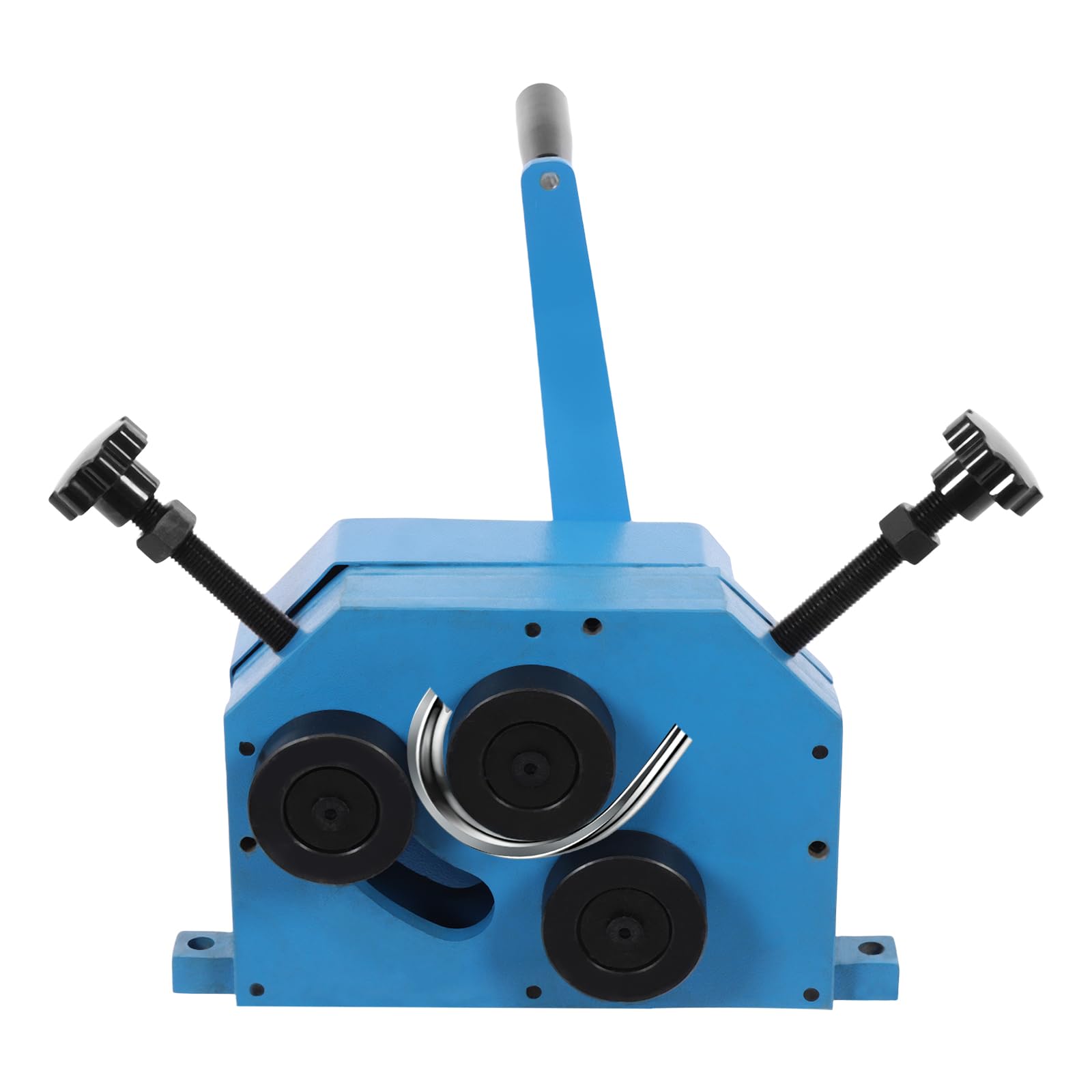 Dobladora manual universal puede procesar acero redondo de 1/2 pulgadas y 1/4 pulgadas dobladora de tubos, radio de curvatura mínimo, curvador de ángulo de 70 mm, doblador de ángulo de acero