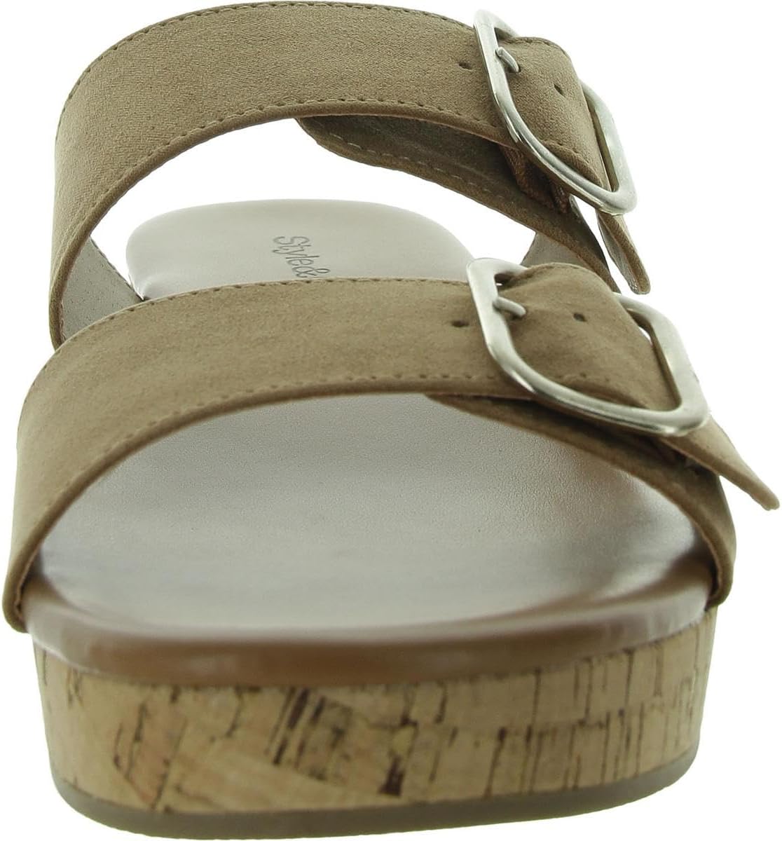 Style & Co. Womens Temppestt Open Toe Slide Sandals Tan 9 Medium (B,M) - Image 2