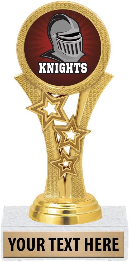Crown Awards Mascot Trophies, 5 1/2" Starbeam Mascot Knights Trophy, Engraving Included Prime
