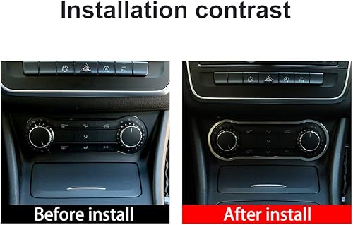 Miniatura 2 de YIWANG Aleación de aluminio aire acondicionado interruptor decorativo anillo pegatinas para Mercedes Benz GLA CLA A clase B W176 W246 200 220 A180