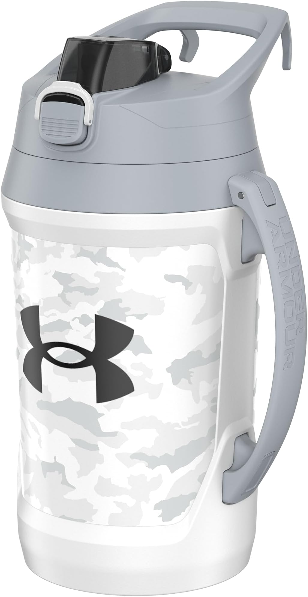 Sports Water Jug, 64oz Insulated Water Bottle w/Handle, Half Gallon, Fence Hook, Leak Resistant, Baseball, Football & More