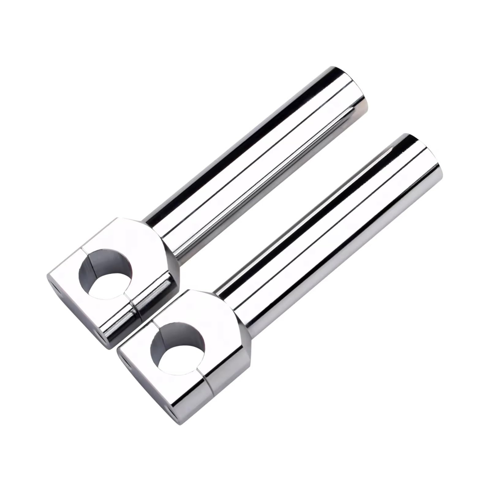 Elevadores De Manillar Universales Cromados 1" (25 Mm) Para Motocicleta Para Suzuki Con Adaptador Abrazadera Montaje Alzas Manillar Moto