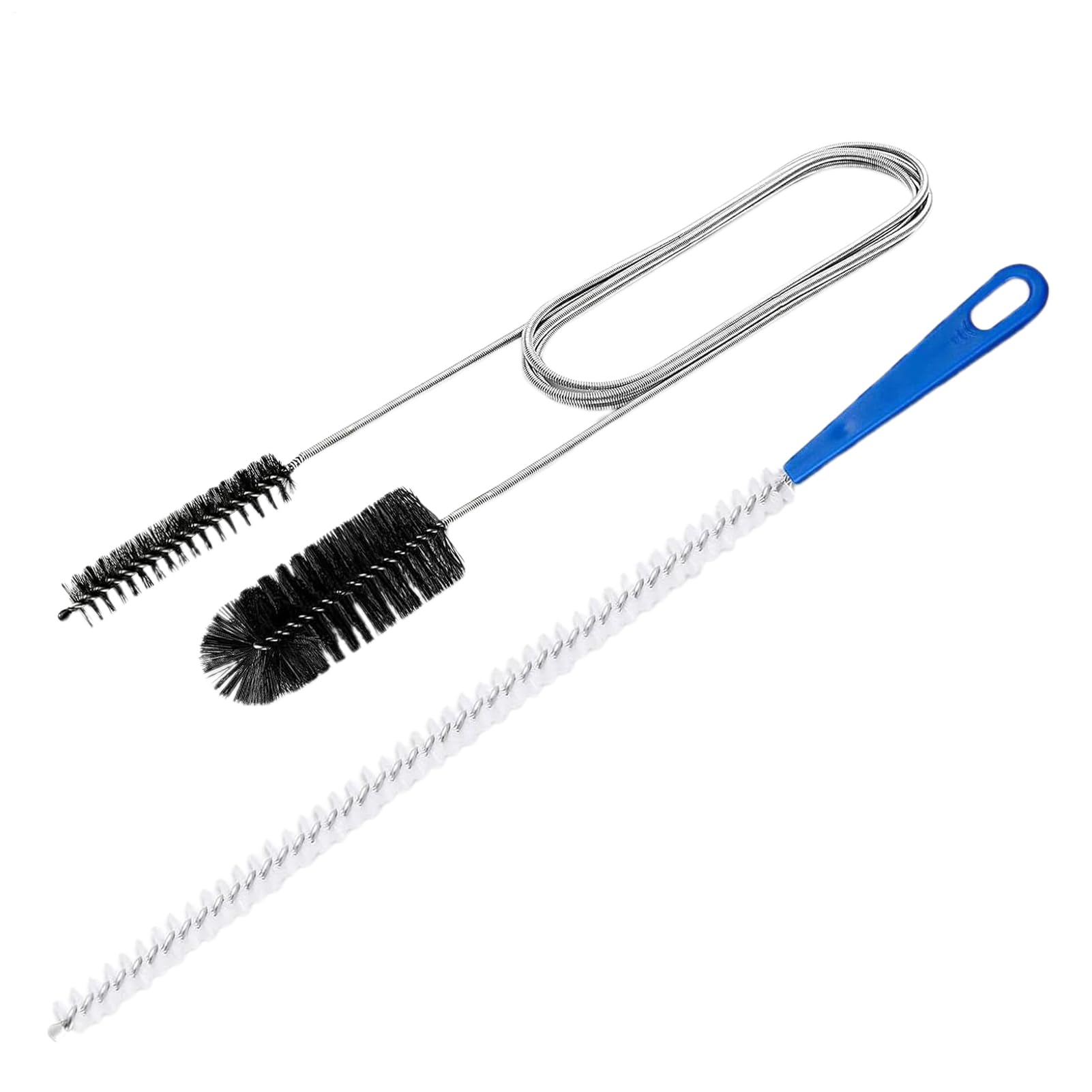 Cepillos de desagüe flexibles, juego de 2, herramienta para eliminar obstrucciones, tuberías, cabello, grasa, aceite, cuidado de conductos HVAC