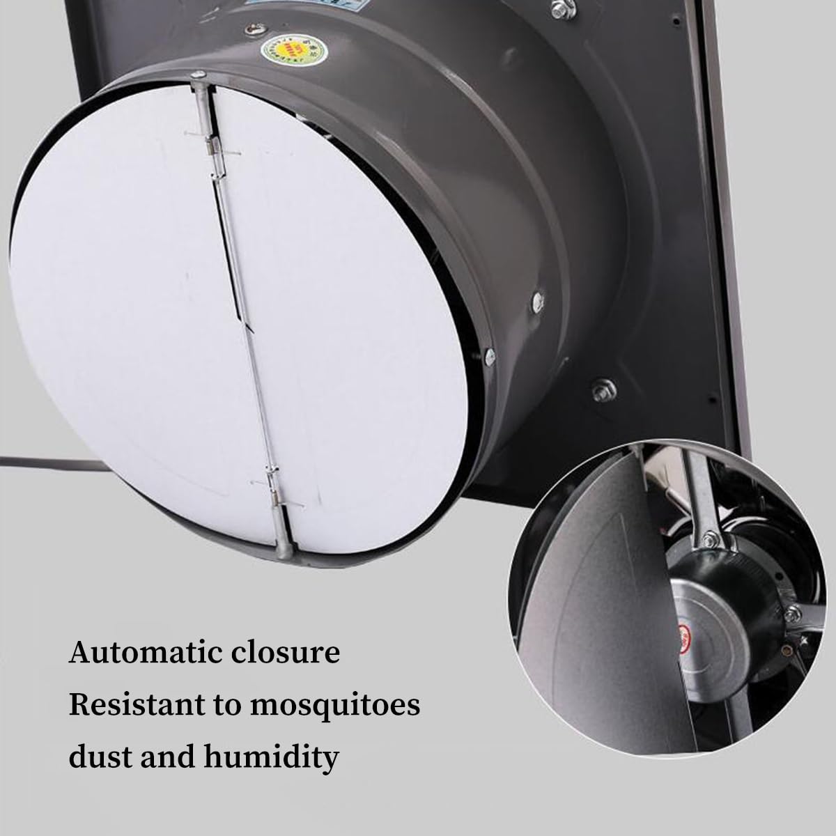 Extractor de Aire de 10 Pulgadas, Extractor de Aire para Cocina con Tapa, Extractor de Aire para Ventana, Extractor de Aire para baño de Pared, Extractor de Aire para ático, invern