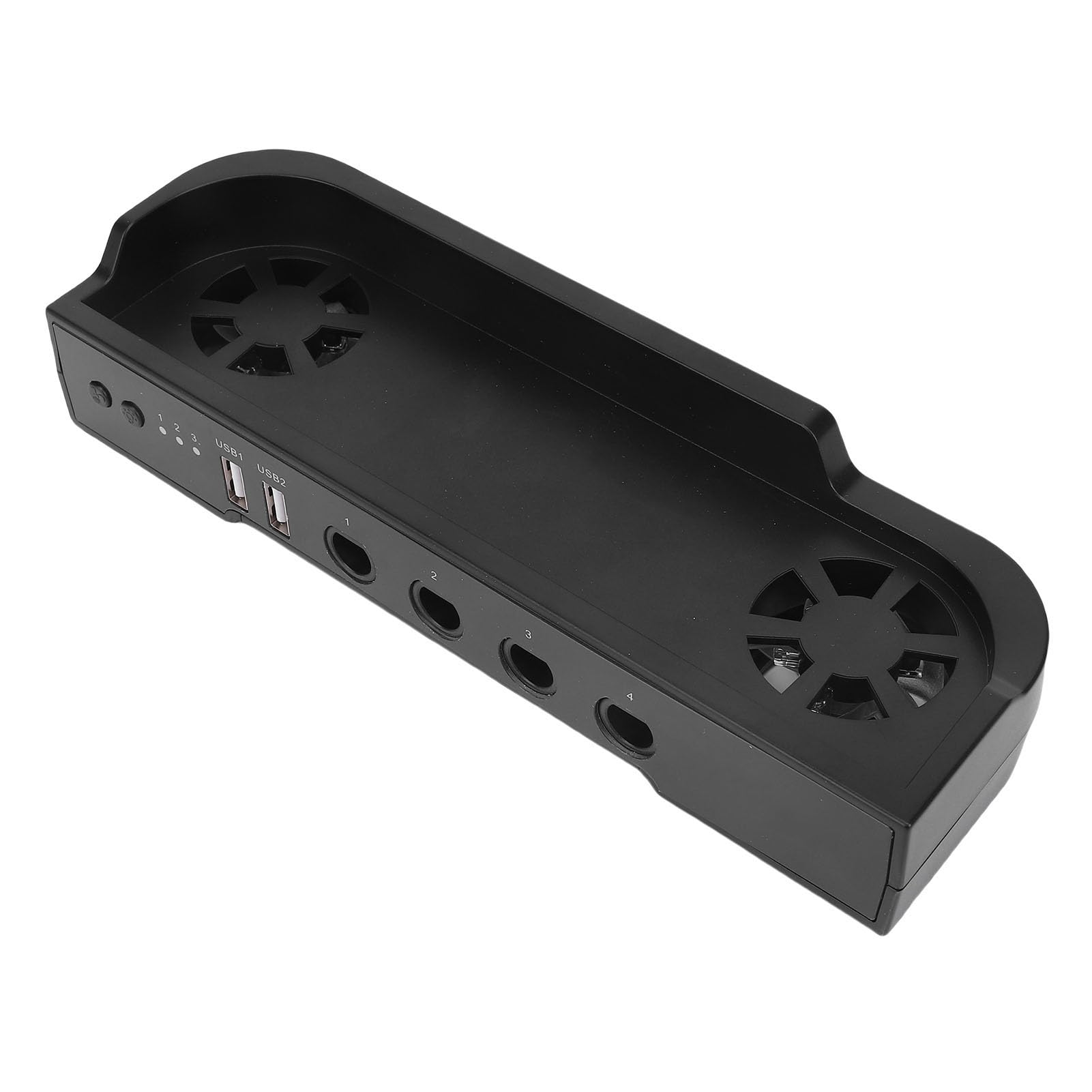 Lylithuif Base di raffreddamento adatta per 2 Console Stazione dock di raffreddamento a doppia ventola con 2 porte HUB USB 3 velocità regolabili Montaggio a parete con luce RGB per