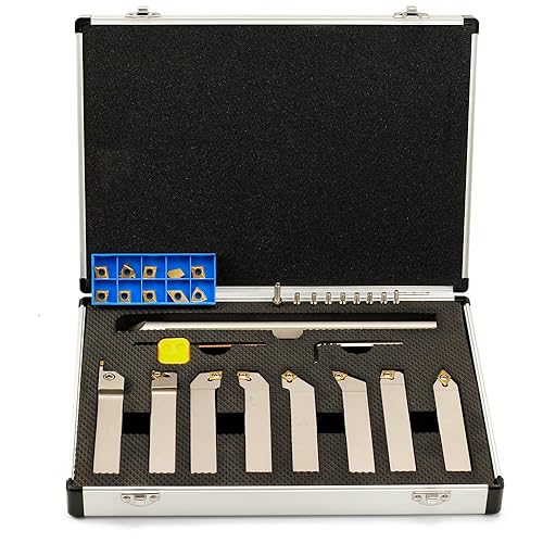 OSCARBIDE 34 "vástago 9 piezasjuego indexable niquelado torno soporte de herramienta de torneado y barra de mandrinar, CNC resistente para torneado,