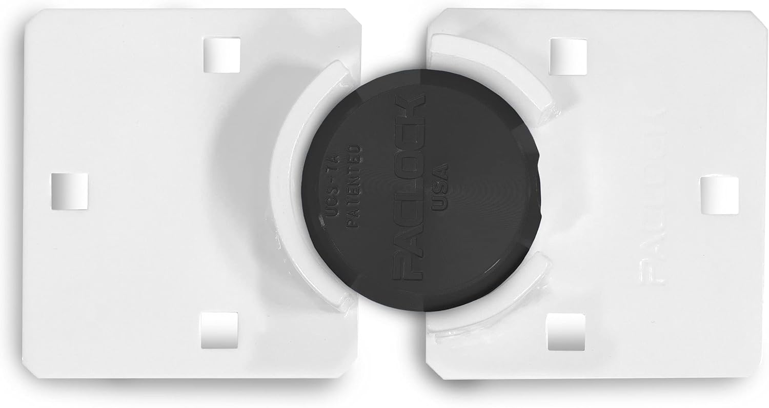 PACLOCK's UCS-7A/770 Hasp and Puck Kit, High Performance 6-Pin Cylinder, One Lock Keyed to a Number U-Pick! w/ 2 Keys, Black Anodized Aluminum, Double Coated Grey Hasp