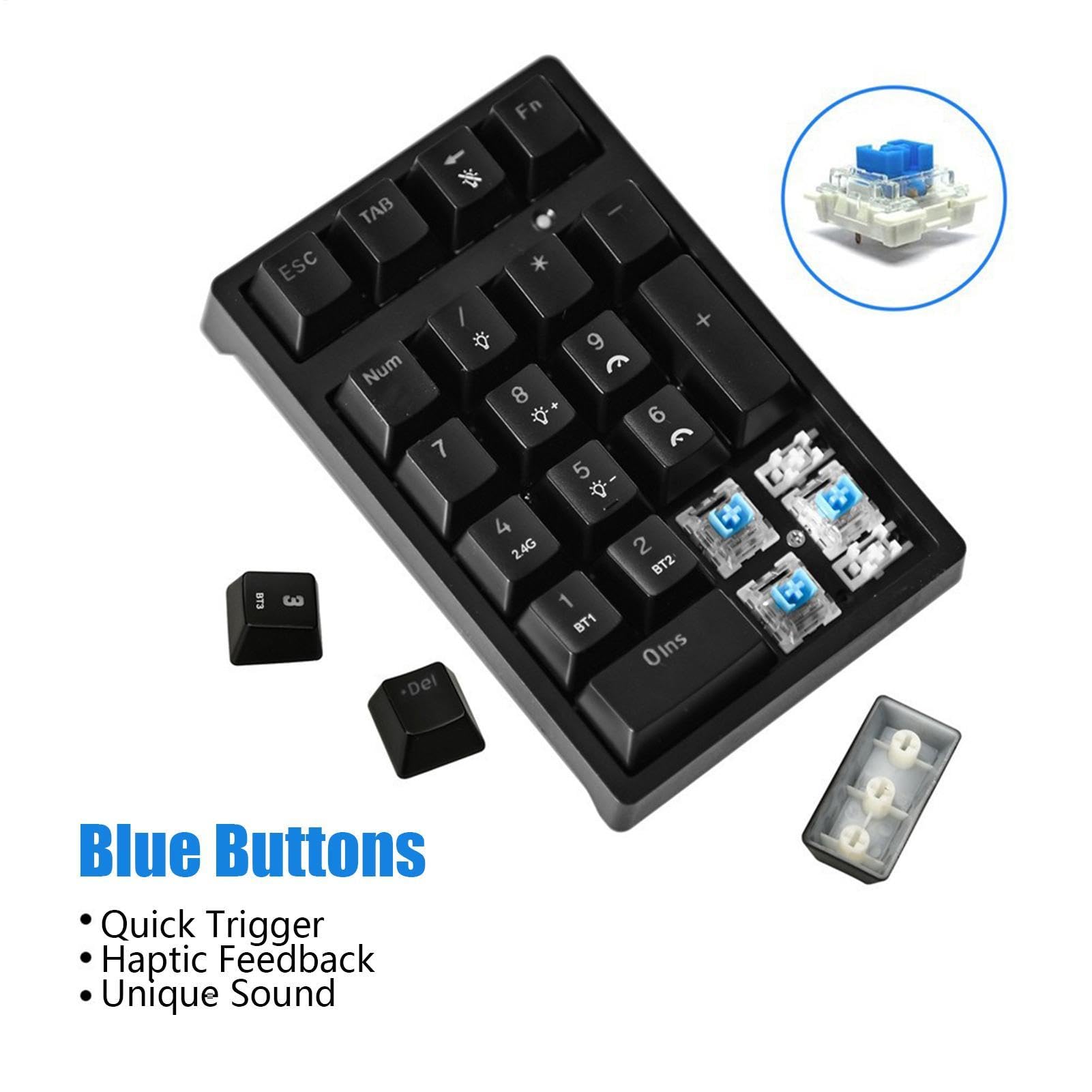 Tastierino Numerico Tastiera Meccanica USB e Compatta | Tastierino da 21 Tasti Portatile e Mini Per Con Computer Desktop, Notebook, Laptop E Per Giochi Compatti E Portatile