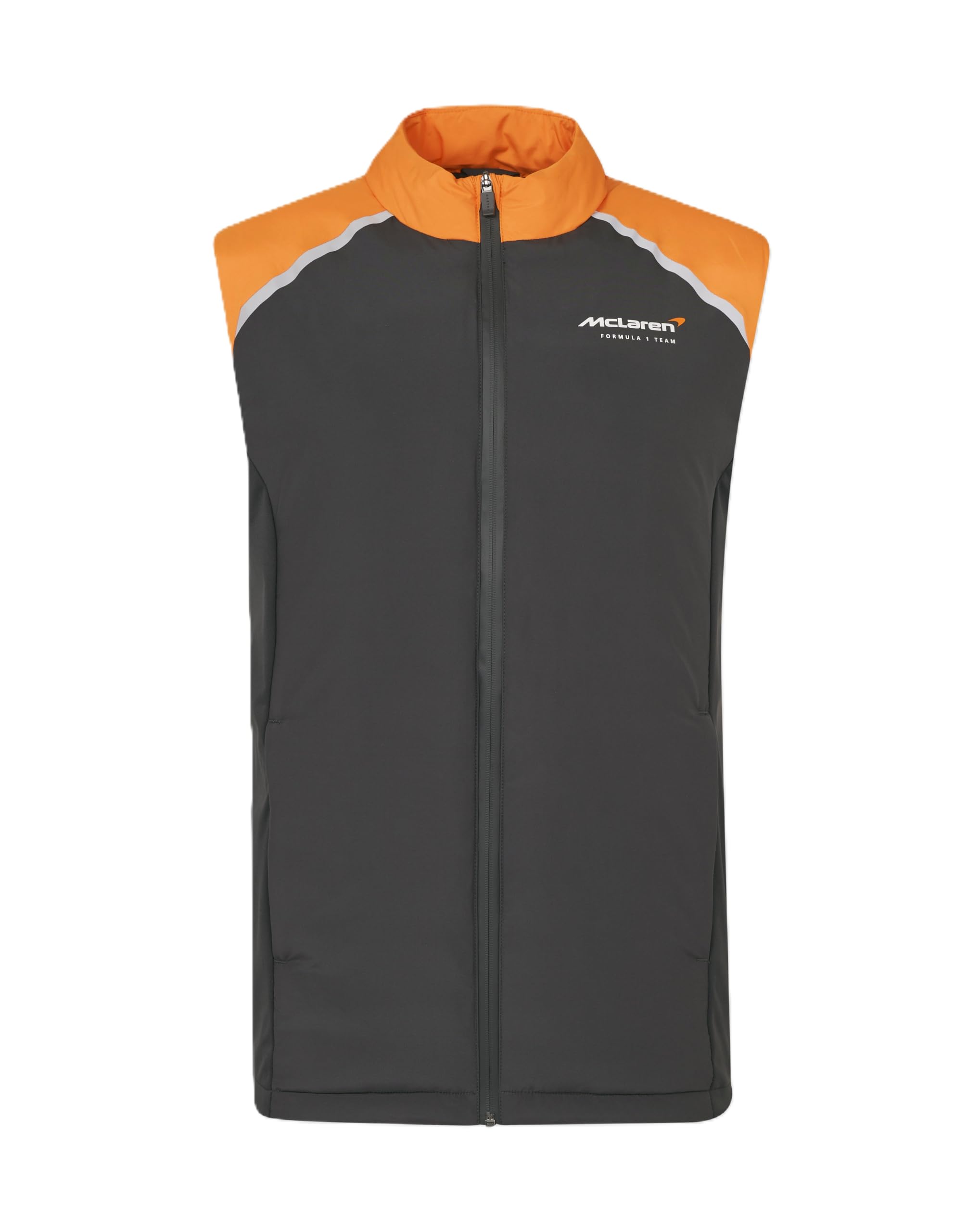 Chaleco híbrido McLaren F1 Paddock 2025 Castore unisex para adulto en color negro 5