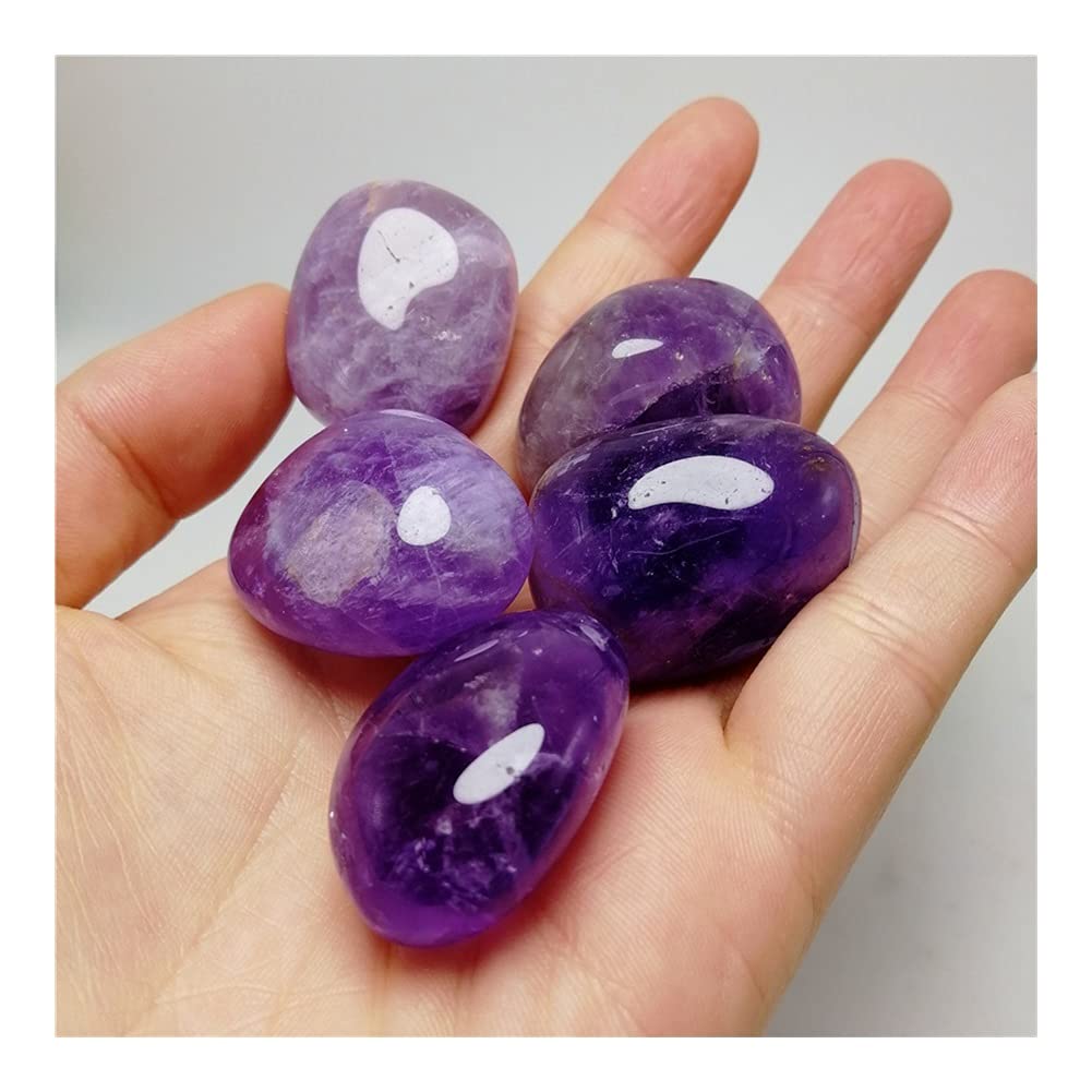 Raumdekoration Kristall Naturkristall Trommelstein Kristall Schwarzer Obsidian Grüner Urinroter Jaspis Amethyst Stein Kristall Haushalt (Color : White Clear)
