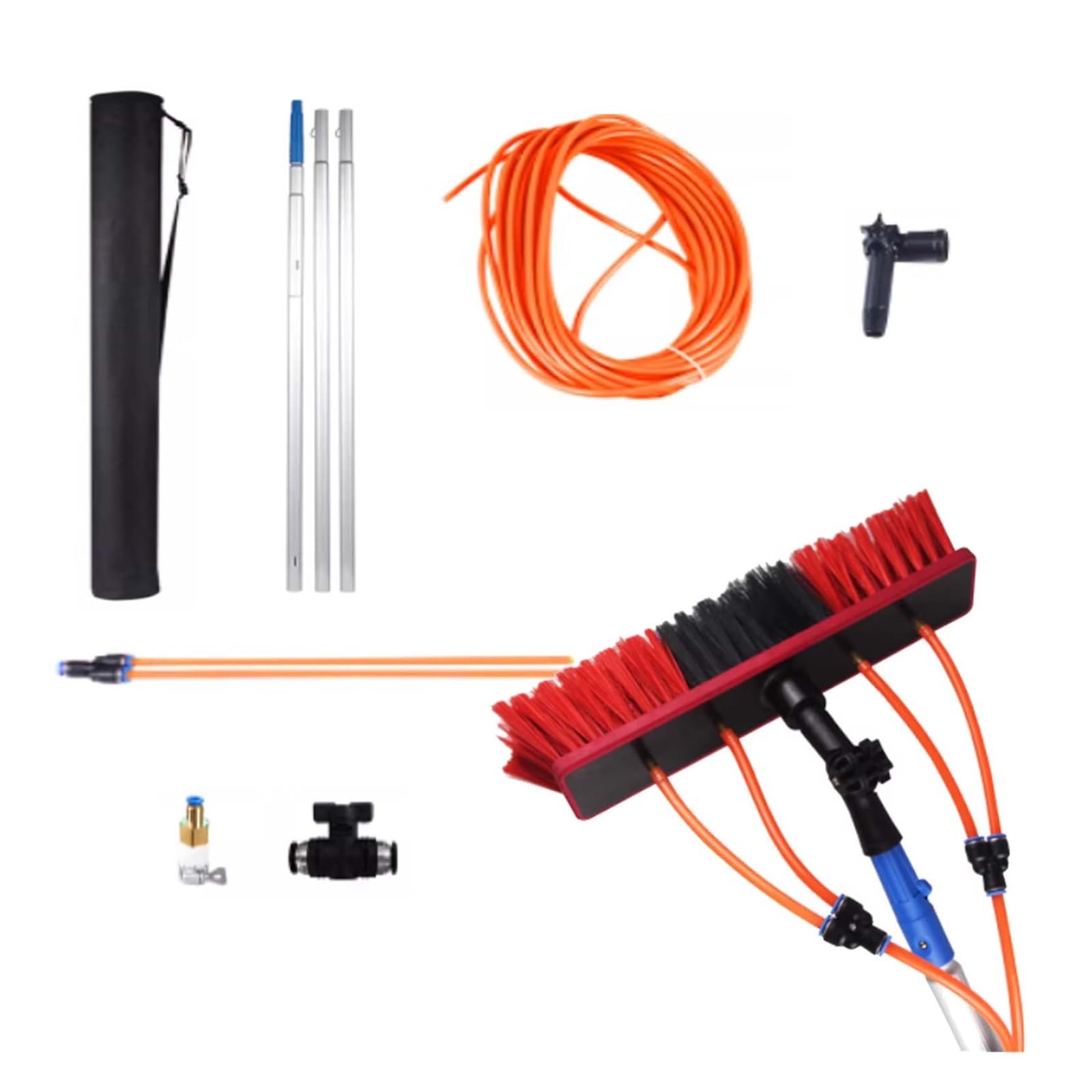 Pulizia pannello fotovoltaico spazzola，Cepillo De Pulverización De Agua Multipropósito Limpiador Extensible Facile da installare per Pulizia di Pannelli Fotovoltaici e Solari