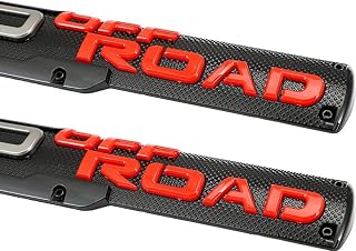GFFTEO 3D Badge Nameplate Emblem, Plastic Decoration with Strong Adhesive Compatible with Left & Right Side Front Door(2PC Road)