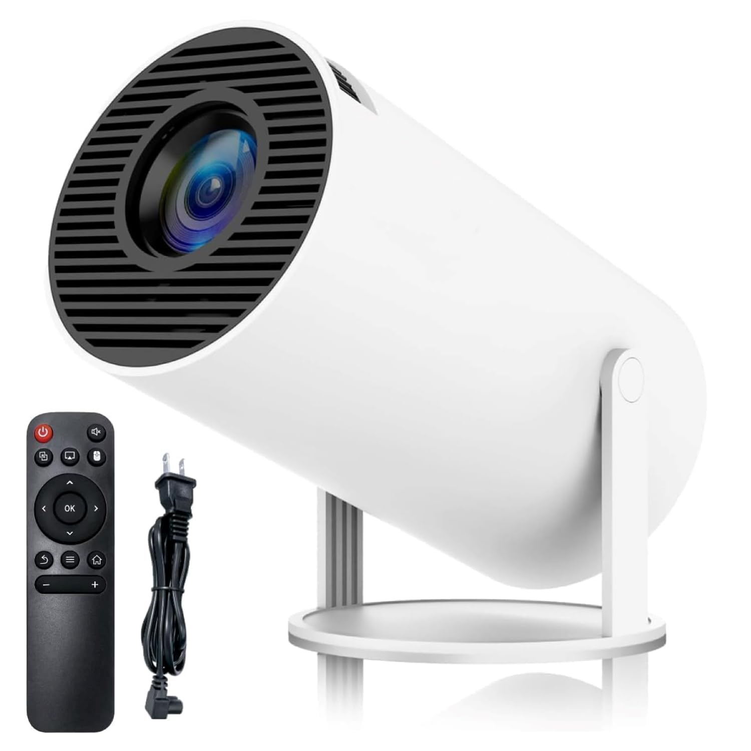 Smart Projector with Android 11 HD Projector 1080P 4K WiFi6 BT Home Theater Video Projector 180° Rotatable Stand Car Keystone Correction for Mobile Phone TV Stick for Kids and Adults R1-image-29