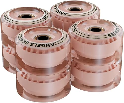 Angels Skates Ruedas de repuesto 2.283 x 1.496in, ruedas de patín cuádruple de dureza 85A con rodamiento instalado adecuadas para patinaje sobre