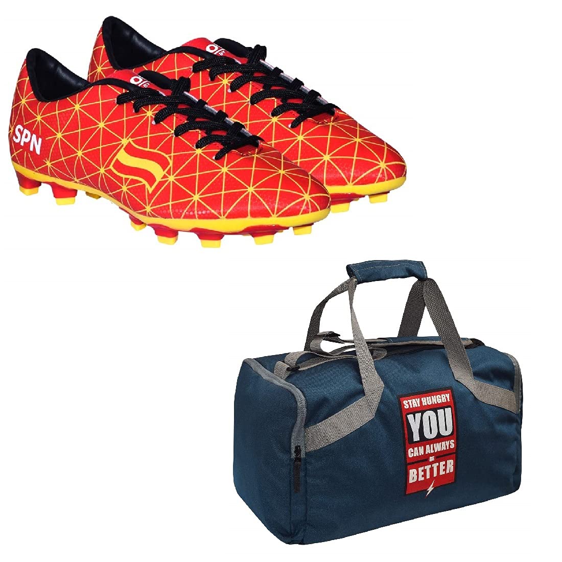 Charged Sports Bag Bouclier Stay Hungry Senior Grey With Gowin Football Shoe Country Color Spain Size-2