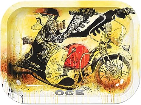 OCB Metal Rolling Tray - Motorcycle - Limited Series - Small