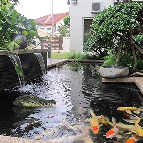 Geniff Floating Alligator Head, Pool Accessories Float Alligator For Koi Pond Decoration And Protection To Scare Heron Away #TOP6