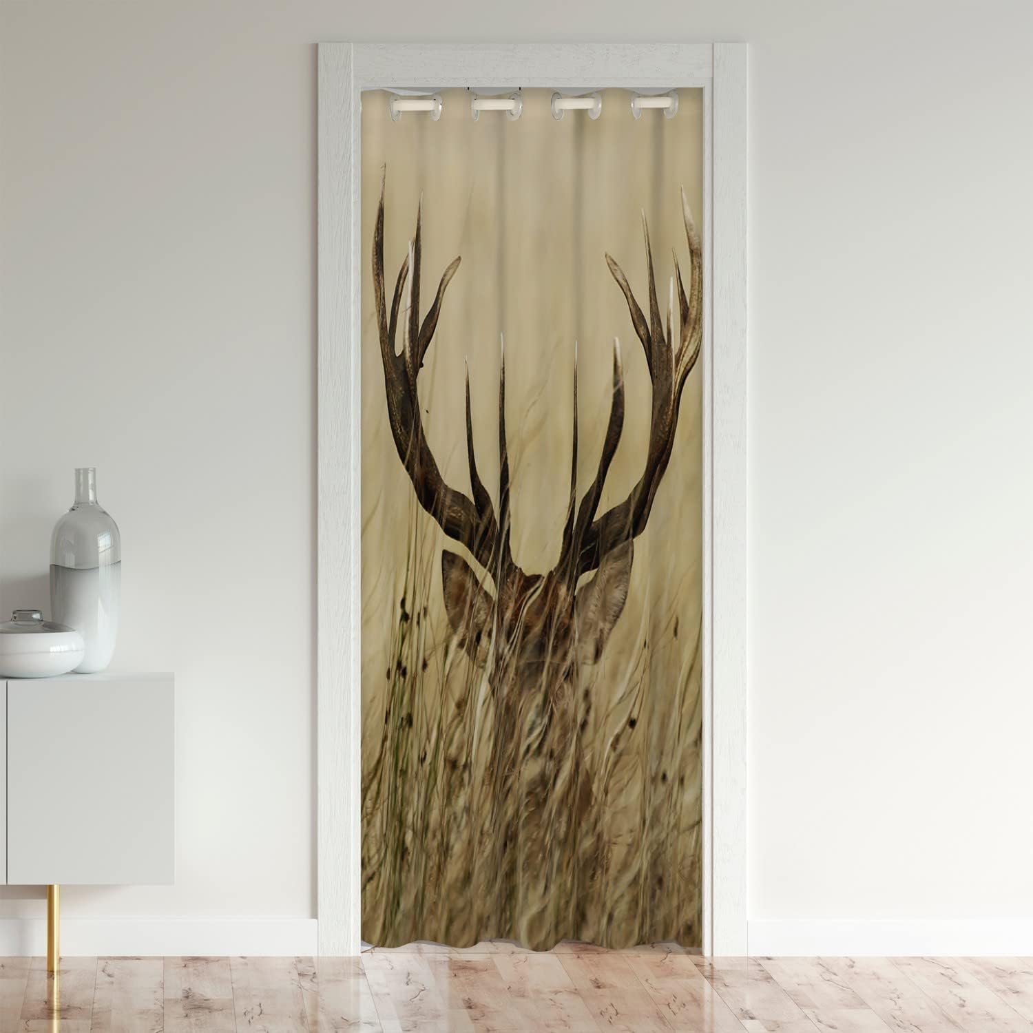 Cortina de puerta de ciervo de 86x203 cm, ideal para ambientes de granja