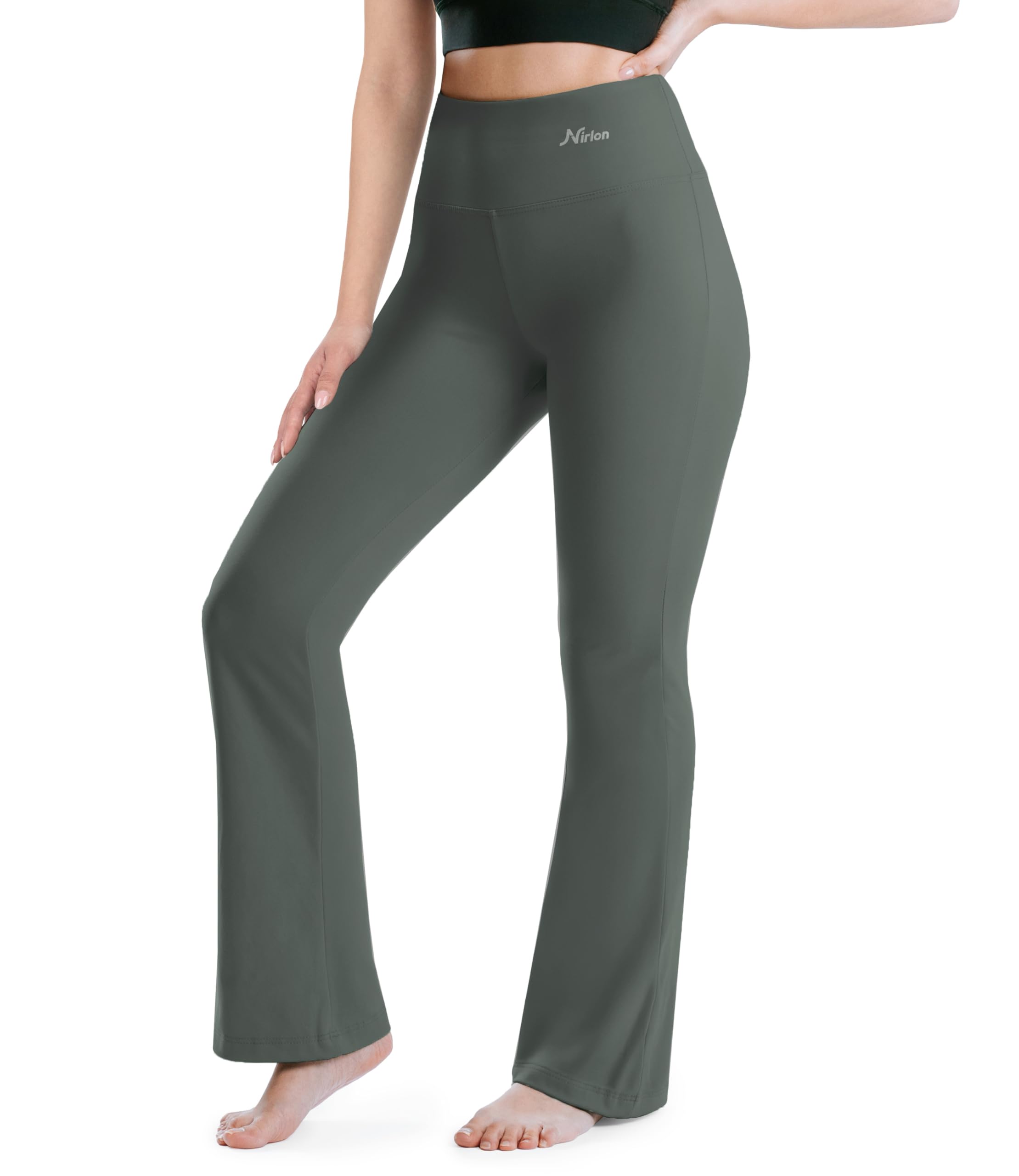 NirLUX Bootcut Yoga Pants - Soft Leggings for Women Regular & Plus Size Womens Leggings Tummy Control for Gym & Yoga (12 28