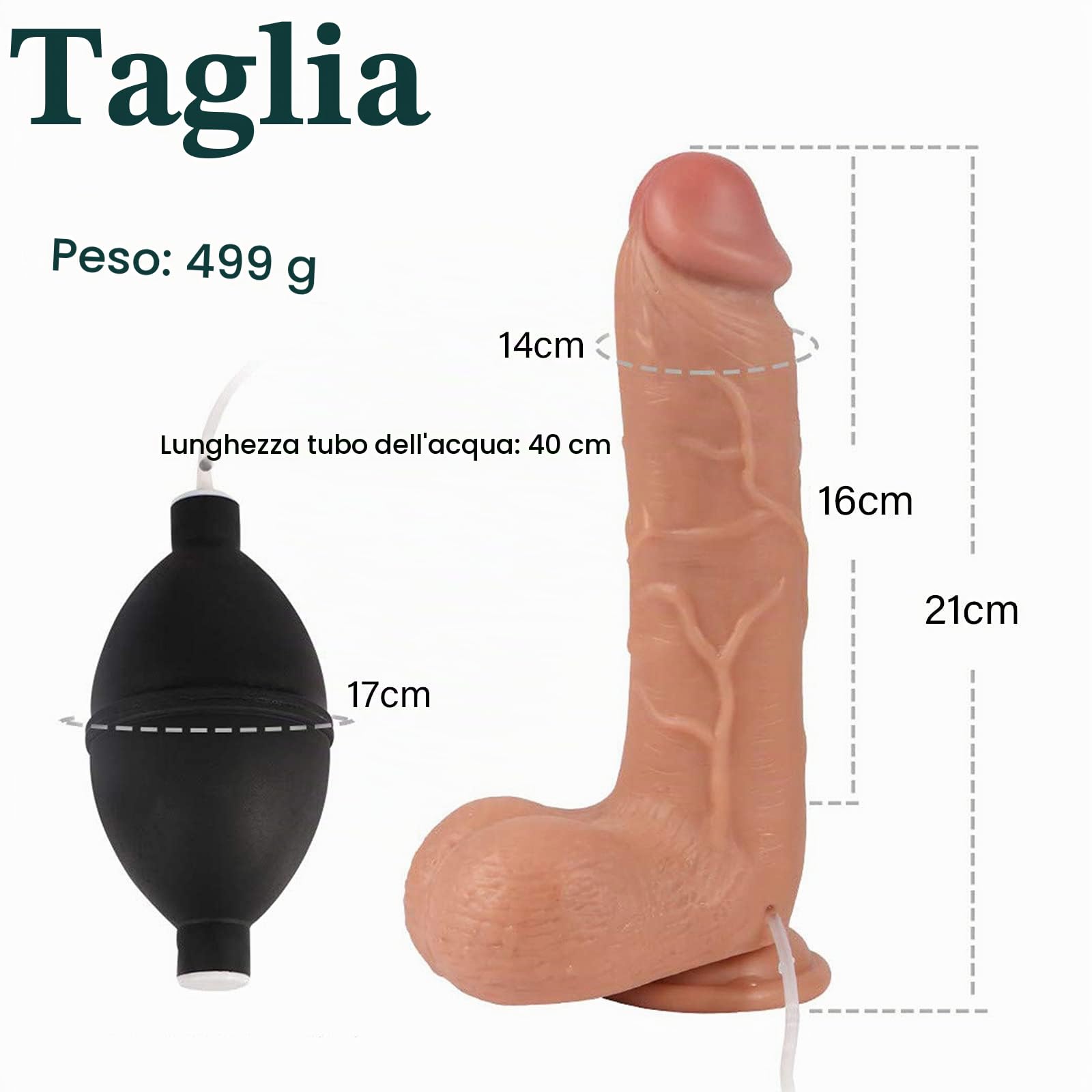 Dildo realistico che squirta funzione di spruzzo d'acqua eiaculazione simulazione vero Dong pene in silicone morbido con testicoli e base di aspirazione Masturbatore giocattolo erotico per donne
