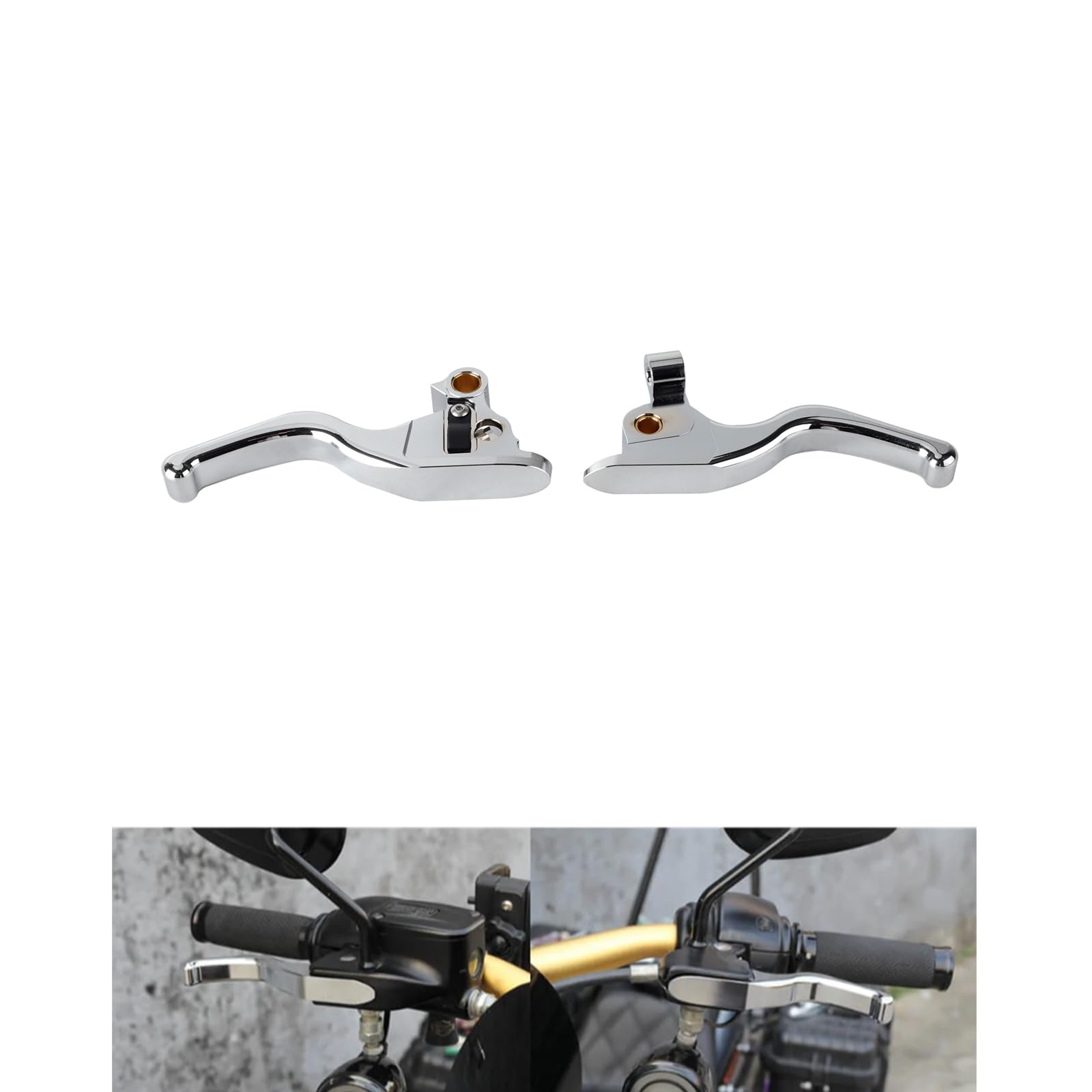 Black Brake & Clutch Hand Lever Set For Harley Street Glide, Road King - HTTMT