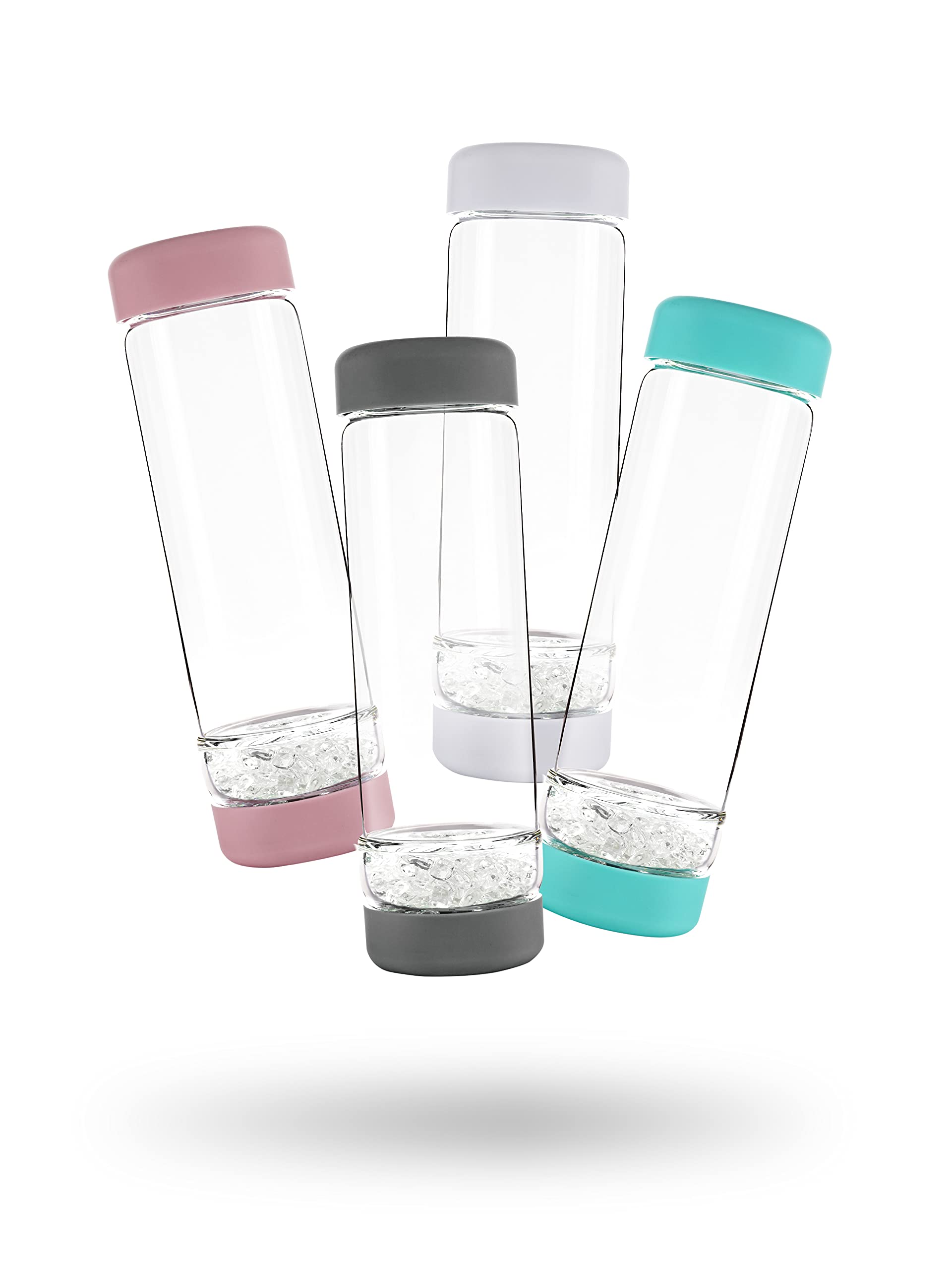 VitaJuwel inu! CRYSTAL blossom rose | Die Wasserflasche mit Bergkristall für Individualisten