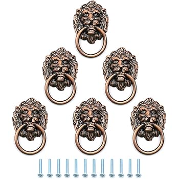 Antik Löwe Schrankgriff Schrauben, 8 Stücke Griff Knopf Ring Antik Löwe