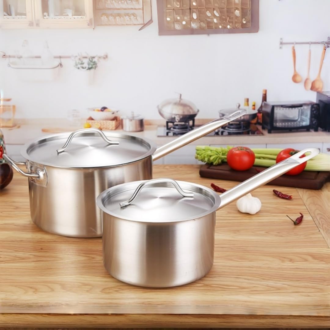 片手鍋 IH・ガス対応 業務用 家庭用 16cm 18cm 20cm 22cm 24cm ステンレス製片手ソースポット ミルクポット