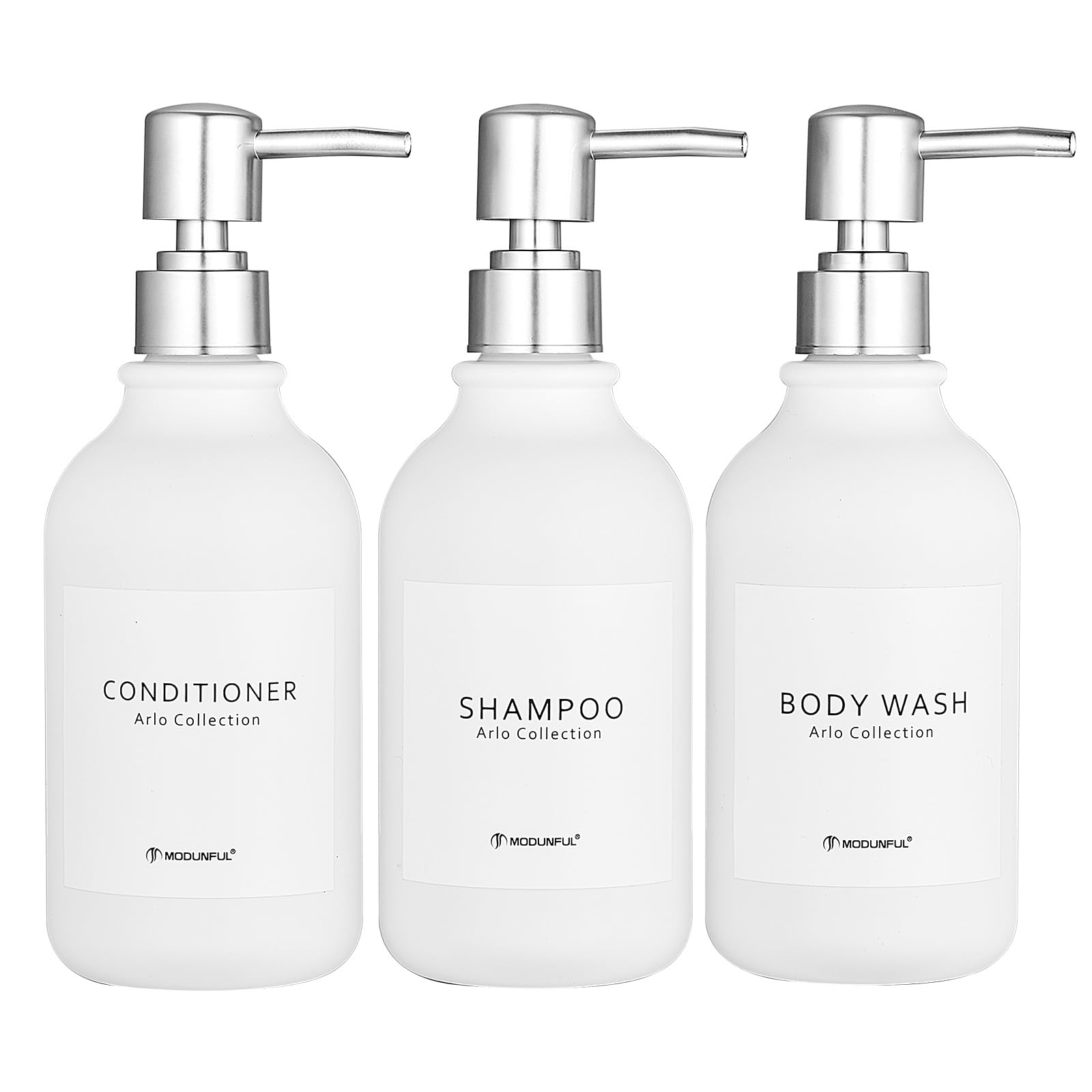 MODUNFUL Hand and Dish Soap Dispenser Set of 3 for Kitchen & Bathroom