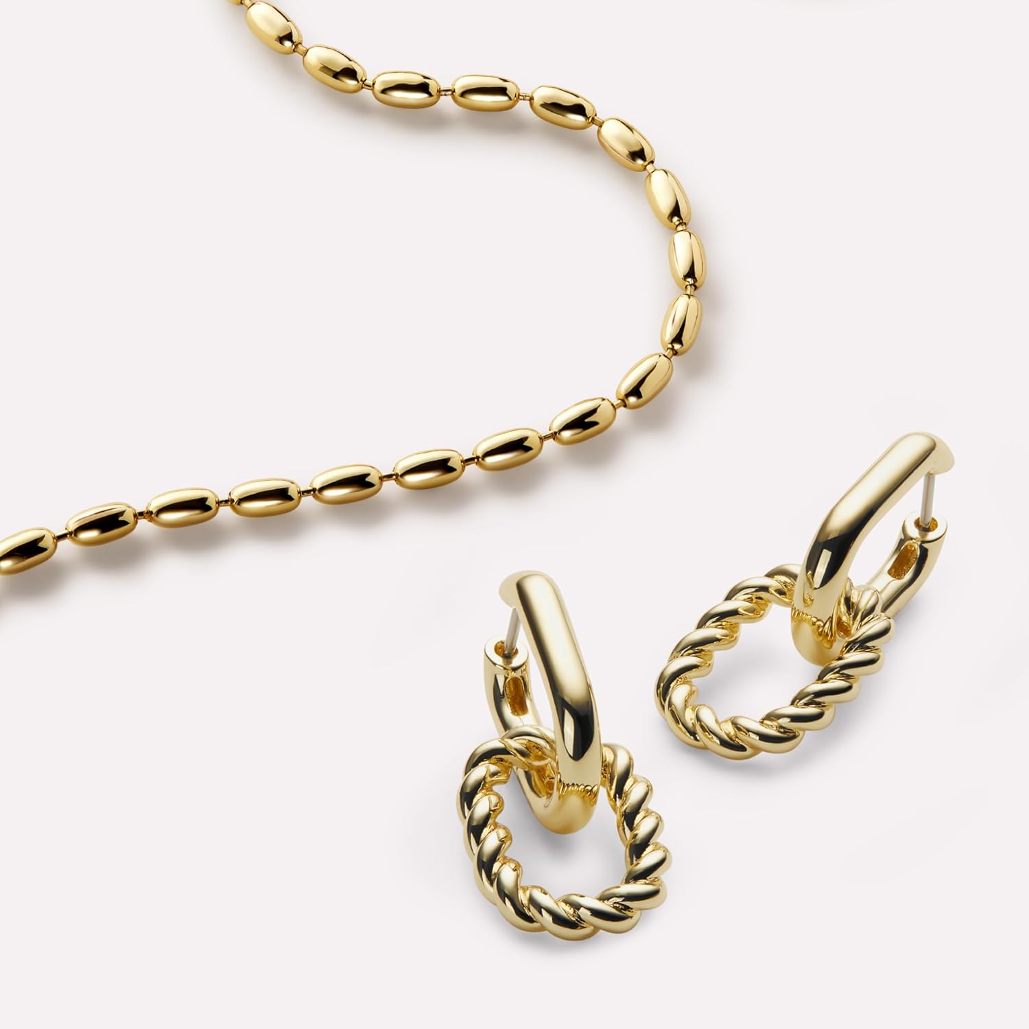 Ana Luisa Jewelry Gold Chain Necklaces for Women - 14K Gold Plated Dainty Necklaces for Layering and Daily Wear - Hypoallergenic, Water-Resistant Jewelry - Flower, Heart, Chain Assorted Styles
