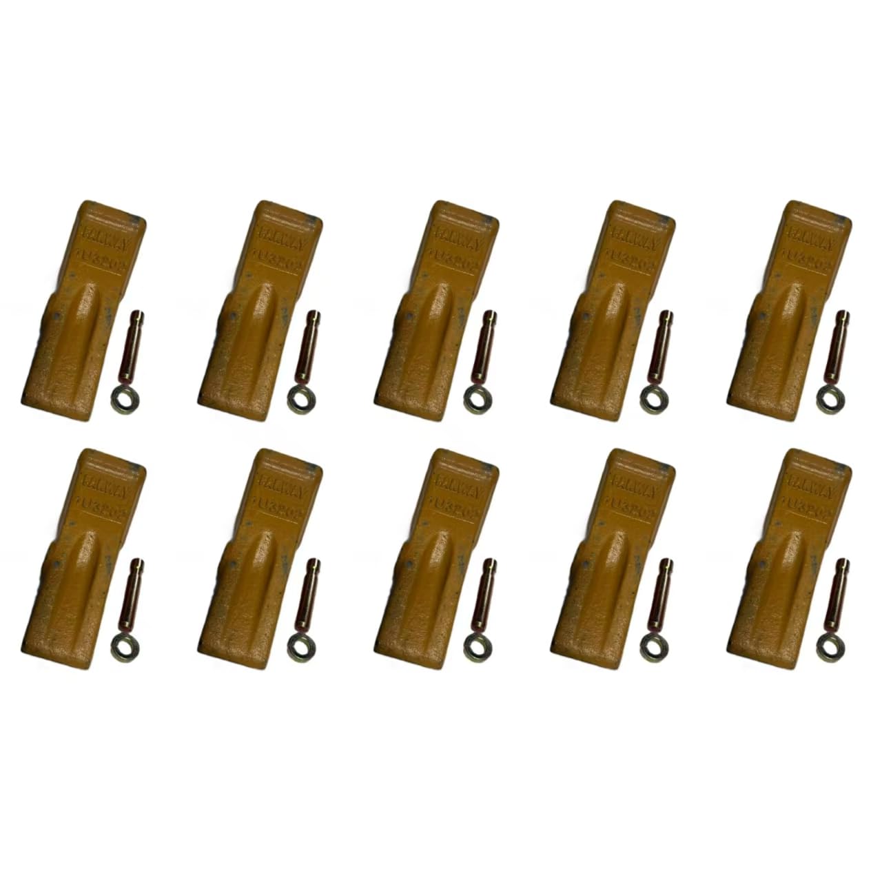 Photo 1 of 1U3202 FITS for Caterpillar Style Bucket Teeth W/Pins and Keepers (Set 10)