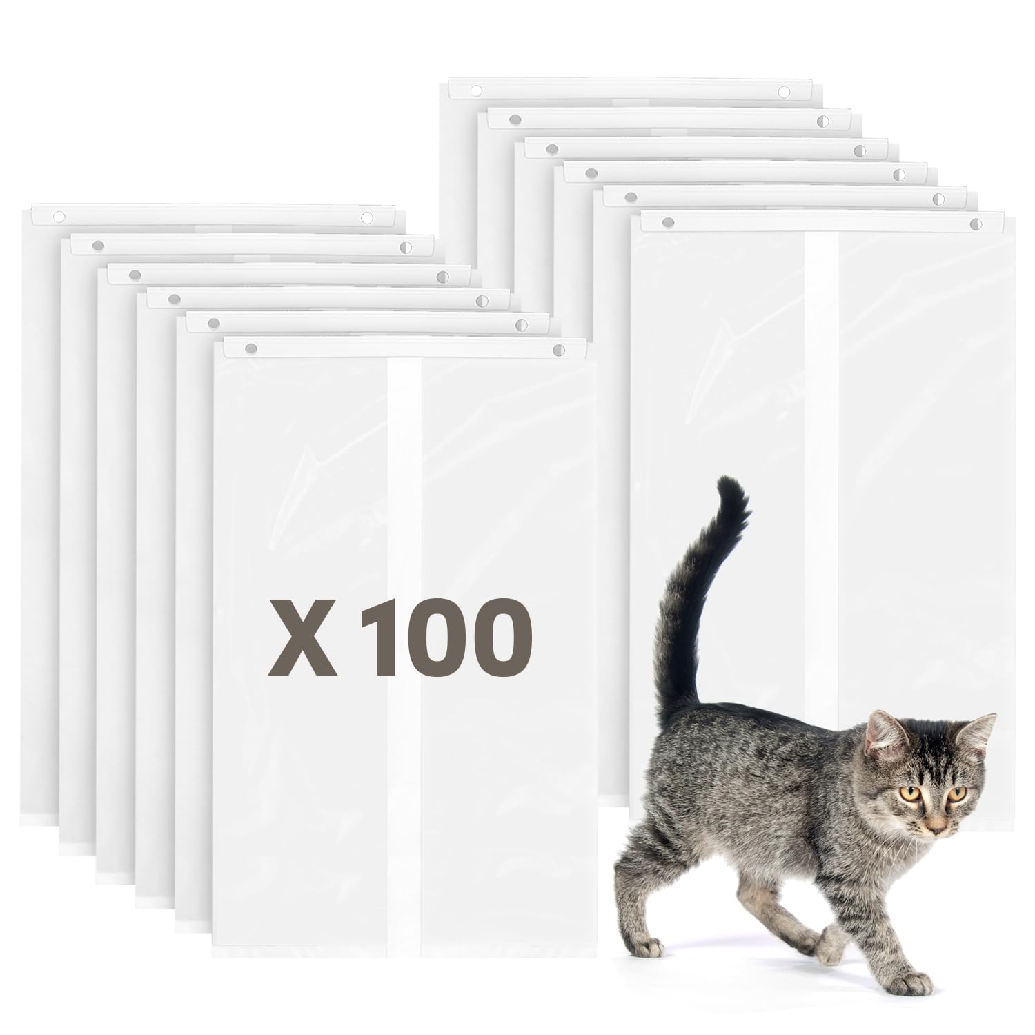 Paquete de 100 bolsas de arena para gatos para PetSnowy Snow+ caja de arena para gatos, resistente a desgarros y fugas, bolsas de basura autosellantes para cajones de residuos para PetSnowy (100)