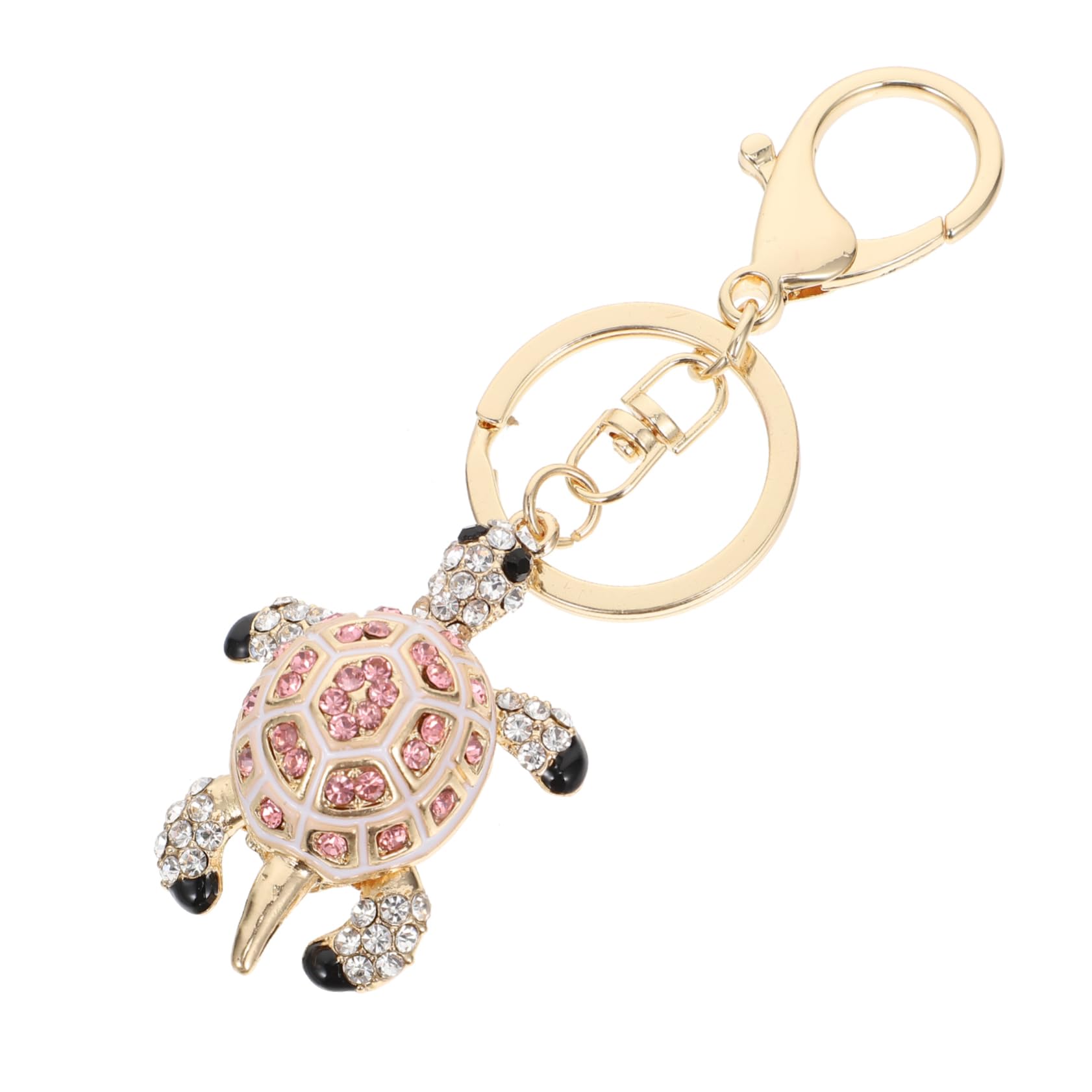 TENDYCOCO Metal Turtle Keychain Diamond Bag Pendant Fashionable Turtle Decor Keychain for Friends