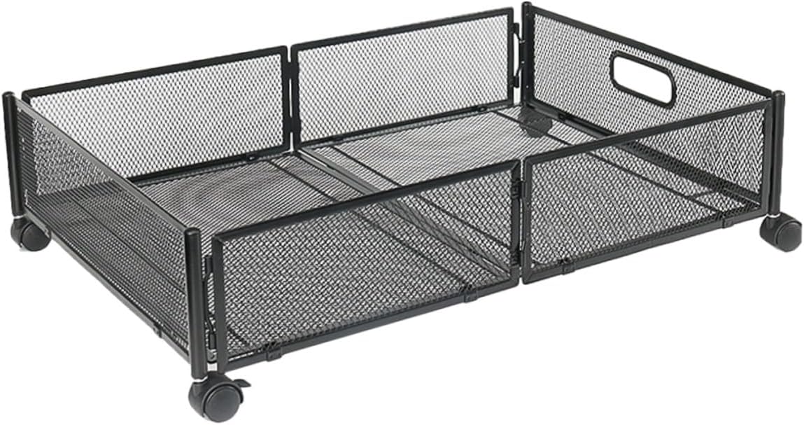 Wakauto Foldable Under Bed Storage Organizer with Wheels Large Capacity Container for Clothes Blankets and Dorm Essentials Space-saving Design for Bedroom and Sofa Use